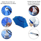 Rain umbrella hat for fishing and gardening