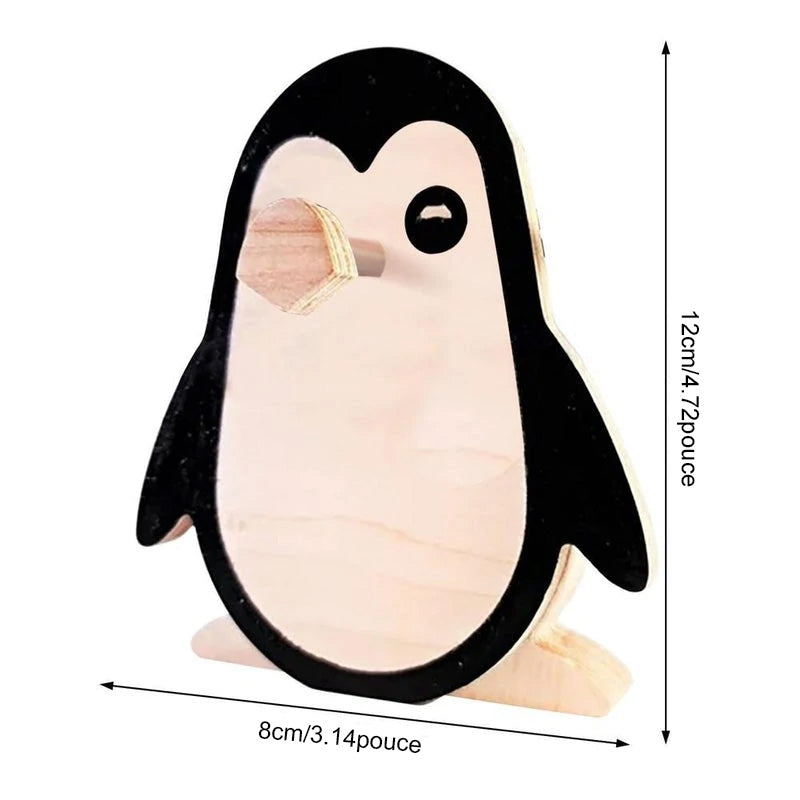 Cute wooden glasses case in animal shape