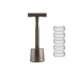 5-blade luxury razor in rose gold, silver, black & grey