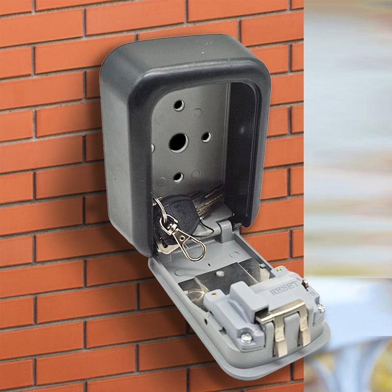 Wall key box with password