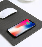 2-in-1 Premium Qi-Certified 5W Fast Wireless Charging Gaming Mouse Pad with Non-Slip Rubber Base