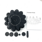 Solar-powered fountain for the garden – Flower design water feature for ponds and pools