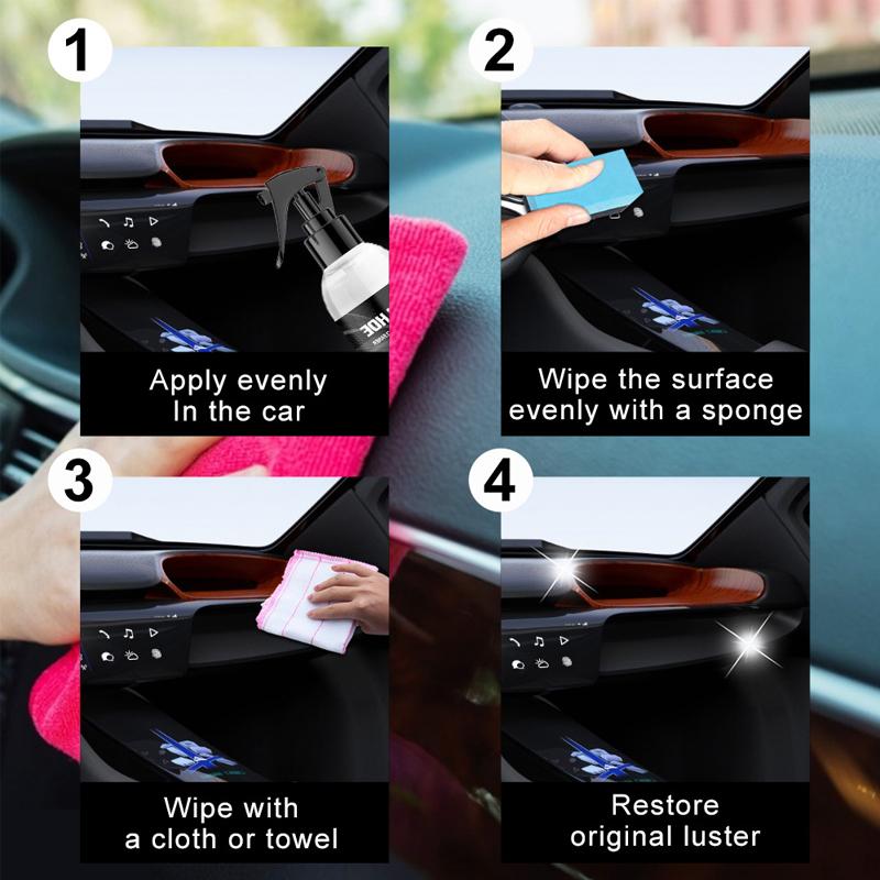 Car interior cleaning spray