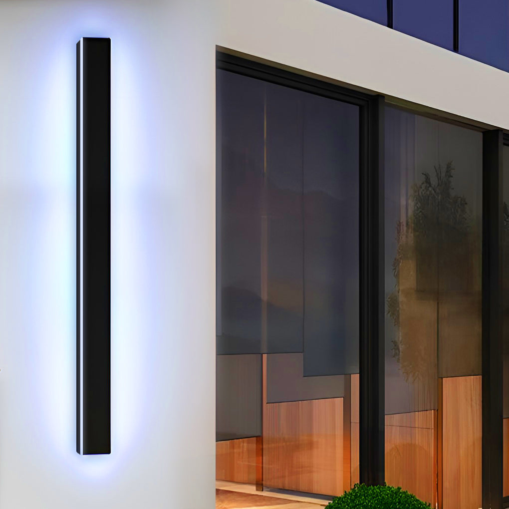 Modern Black LED Wall Lighting for Garden and Terrace