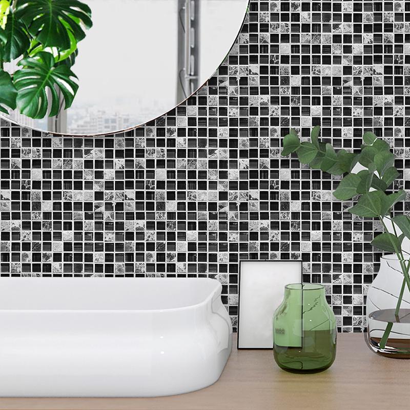 Black Mosaic Creative Tile Stickers