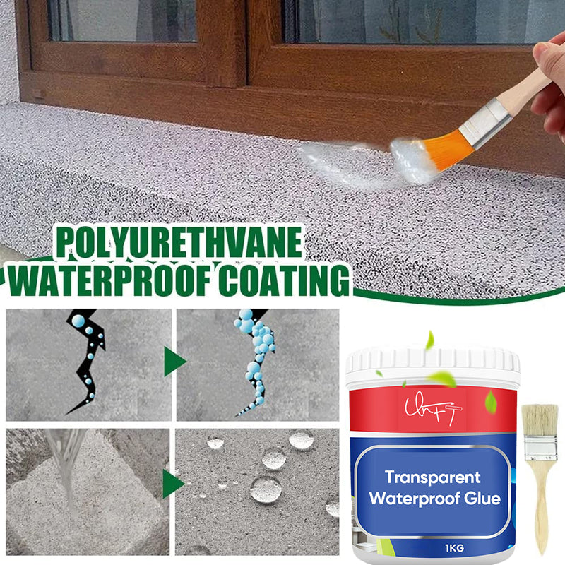 Transparent waterproof adhesive