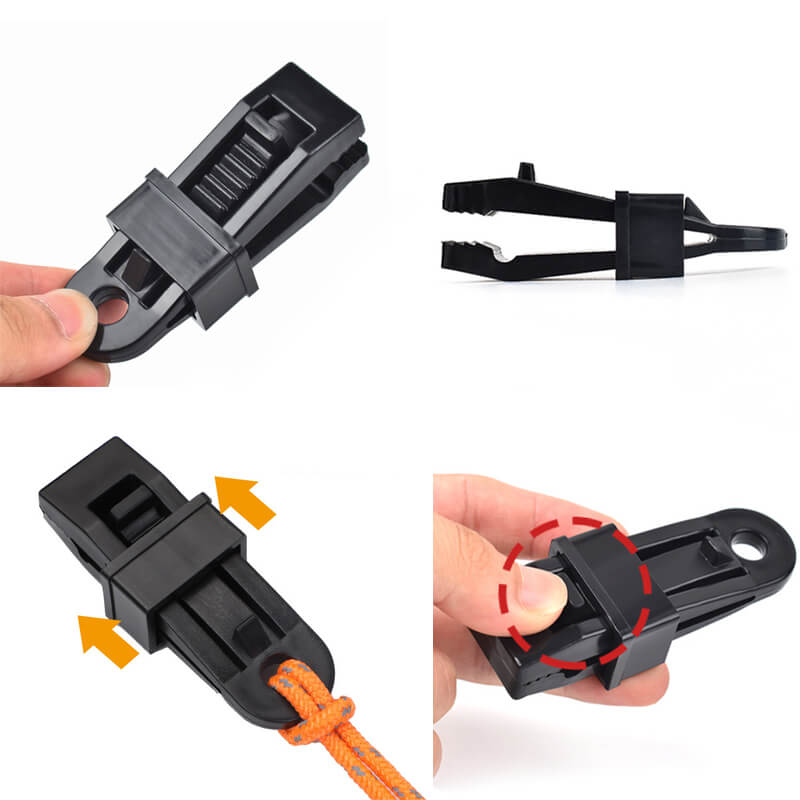Plastic clips for tent
