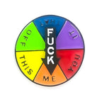 Funny rotating badge