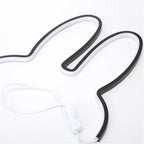 USB rechargeable rabbit night light with color change function