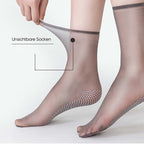 Invisible, non-slip crystal silk socks for spring and summer