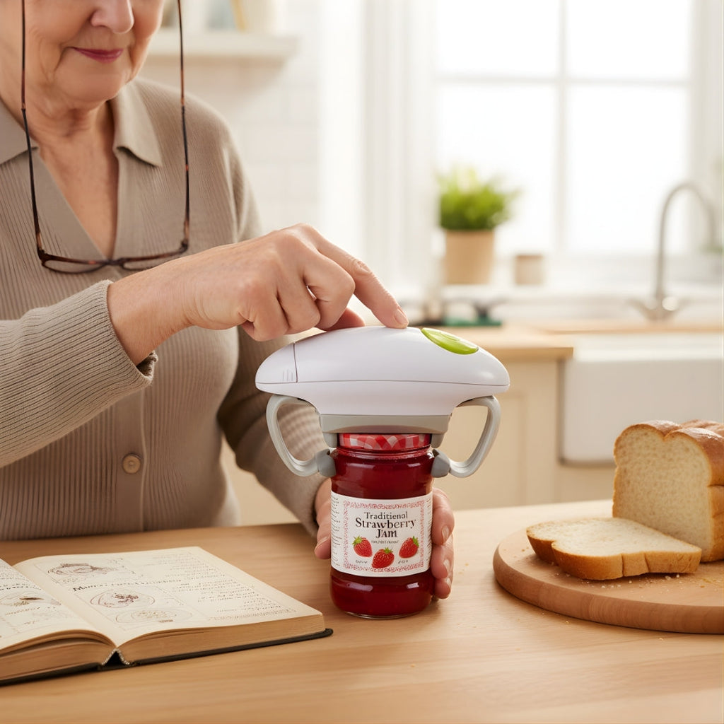 Smooth Edge Safety – Battery Powered – One‑Touch Ease – Prevents Cuts – Ideal for Seniors & Cooks