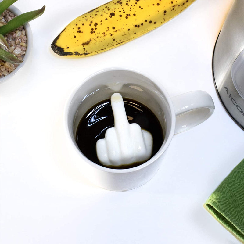Personalized ceramic long finger cup