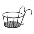 Hanging Plant Basket made of Metal – Balcony Planter Pot with Hook for Garden and Terrace