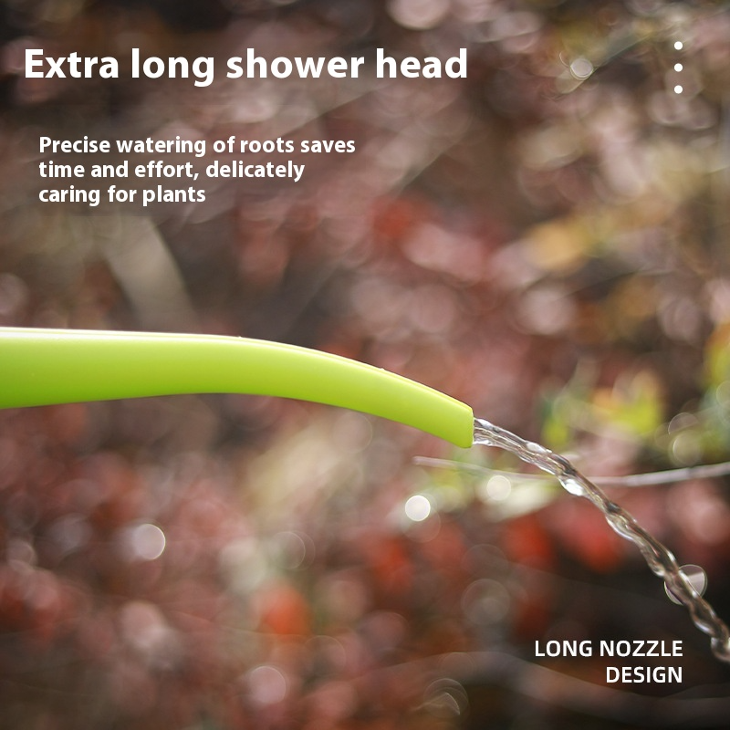 Watering can with long spout for precise and easy watering