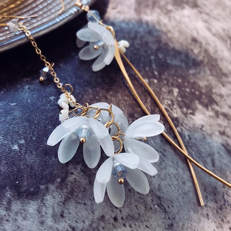 Asymmetrical Flower Earrings