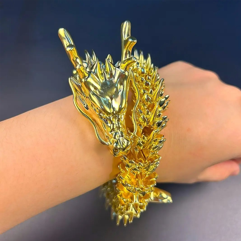 Golden Dragon with movable joints