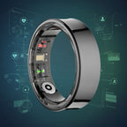 Smart Ring Sleep & Wellness Tracker - Waterproof Fitness Tracker Ring for Active Lifestyles - Health Monitoring Device
