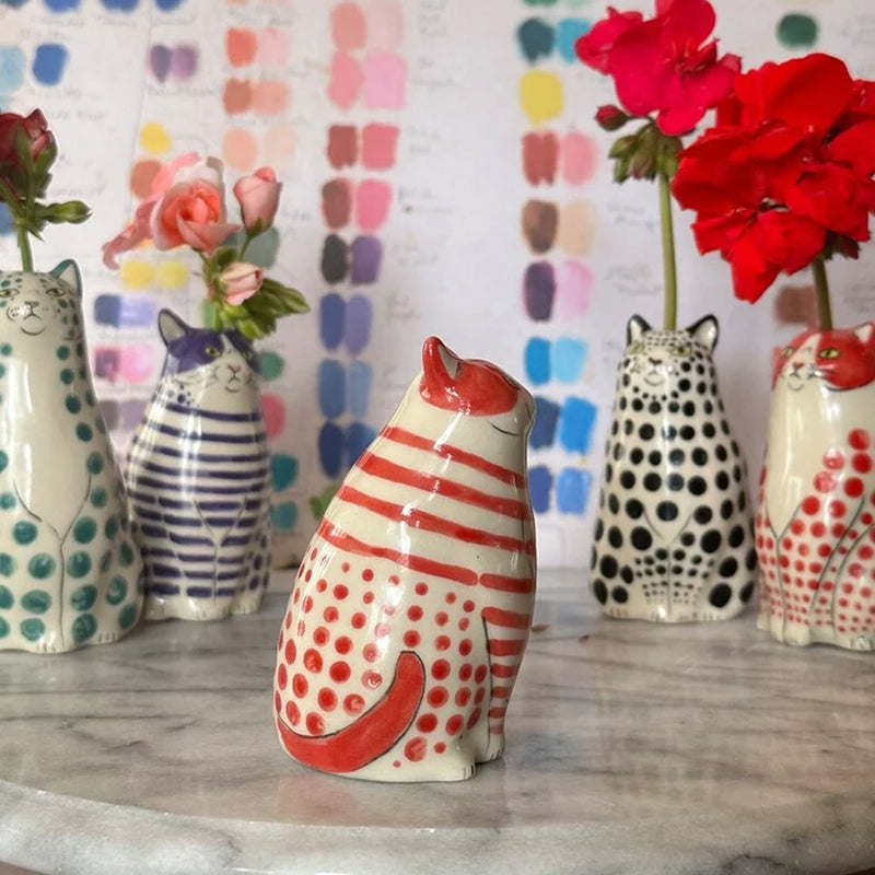 Dotted Cat Vase