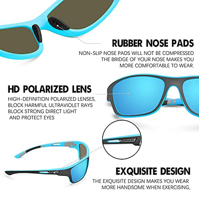 Outdoor Sport Sunglasses with Anti-Glare Polarized Lens