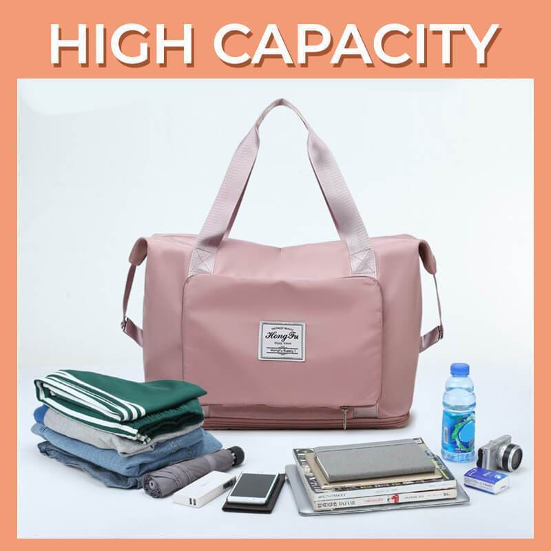 Dry and wet divider double-layer travel bag