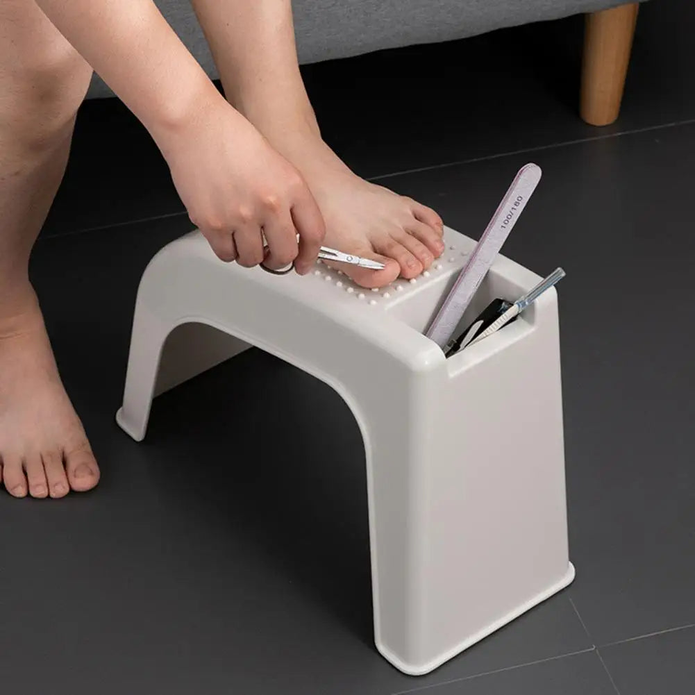Plastic Footstool with Anti-Slip Base