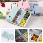 Portable Magnetic Pill Box with 7 Compartments