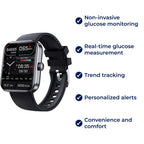 Glucowatch | Non-Invasive Blood Glucose Smartwatch – Real-Time Monitoring, Trend Tracking & Personalised Alerts