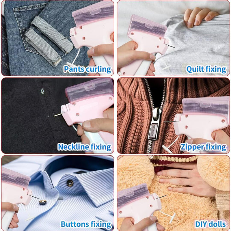 Mini Label Gun with Storage Box - Compact Design, Fine Needle Set, Contains More Than 2000 Labels, Suitable for Clothing and Fabric Labels