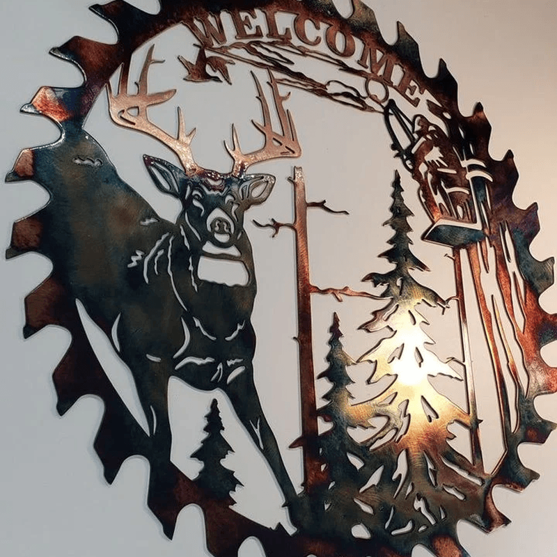 Metal wall art, laser-cut