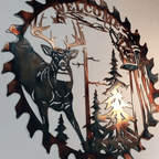 Metal wall art, laser-cut