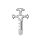 Titanium Cross Multi-Tool Keychain - Portable Pry Bar, Bottle Opener & Serrated Necklace