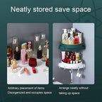 Mounting-free rotatable bathroom organizer stand