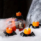 ️Halloween Spider Tealights Spooky Electric Flickering Artificial Candles