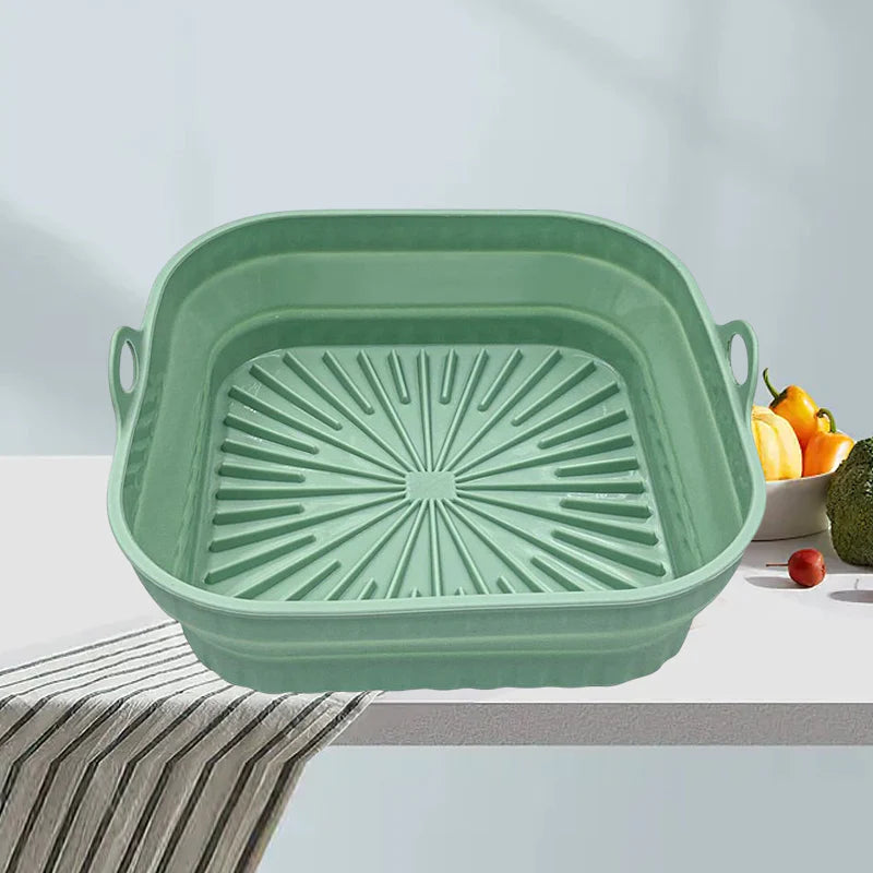 Air fryer grill pan made of silicone