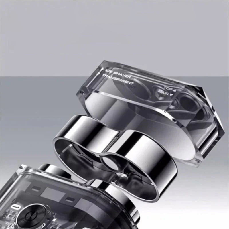 Transparent Mini Dual-Head Electric Shaver