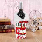 Christmas bottle cover with fur collar – festive cover for wine bottles, gnome decoration for Christmas, perfect as gift wrapping