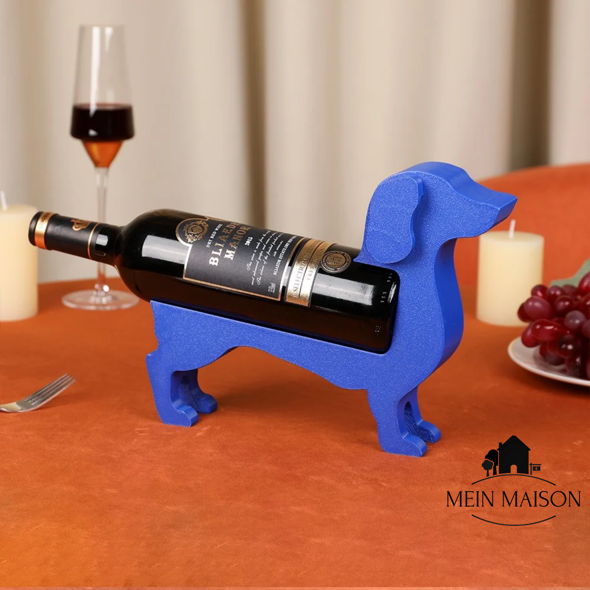 Wine Bottle Holder Dachshund CorkHound | Original Design | Sturdy & Decorative | For 375–500 ml