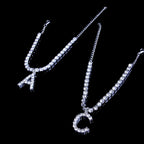 Rhinestone Letter Anklet