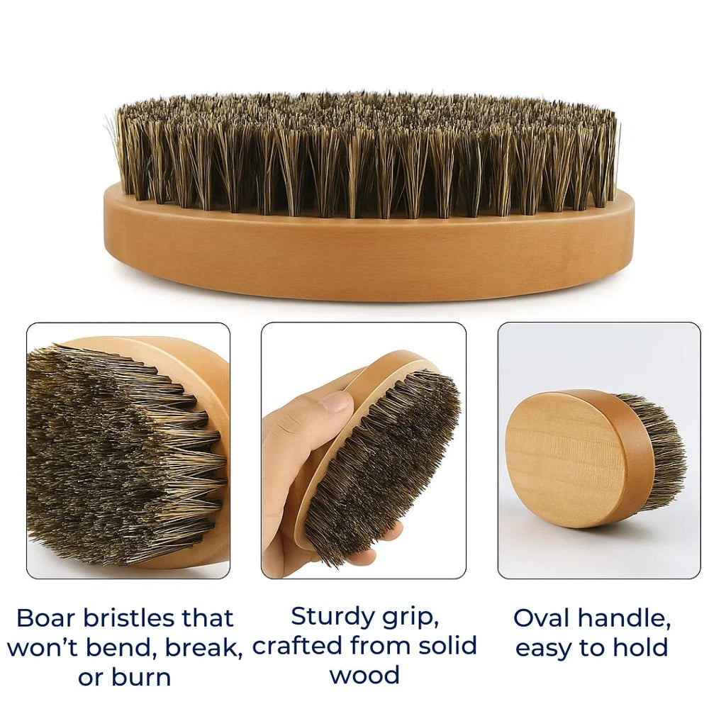 Easy Lather & Frizz Control – Soft Bristles – Skin-Friendly Grooming – Perfect Daily Beard Care for Men