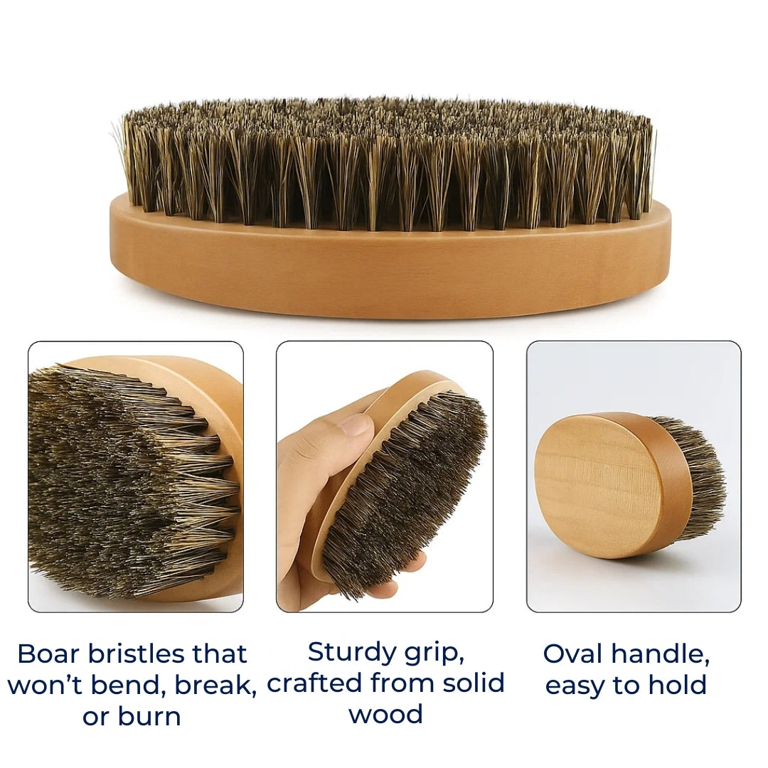 Easy Lather & Frizz Control – Soft Bristles – Skin-Friendly Grooming – Perfect Daily Beard Care for Men