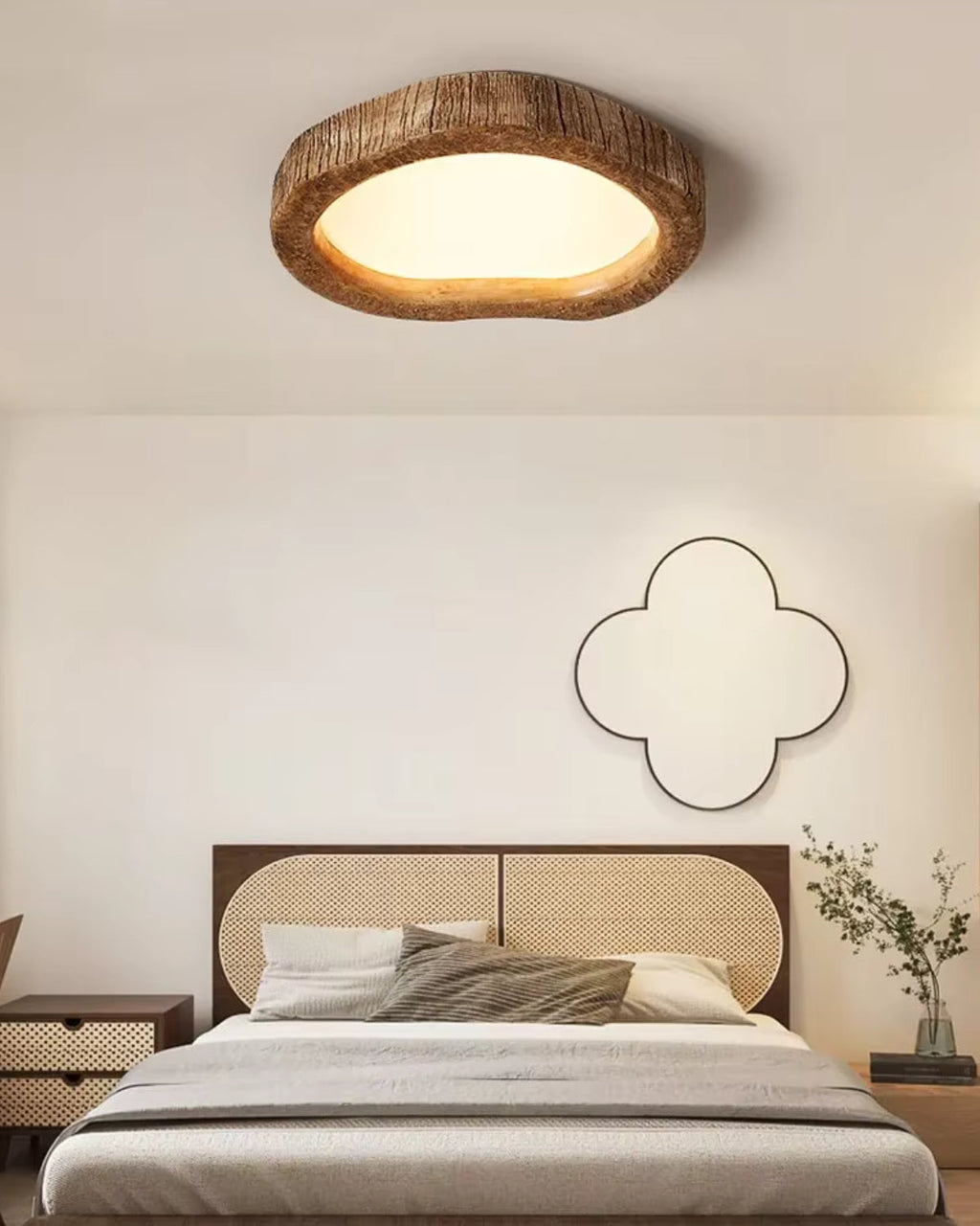 Halo Ceiling Lamp made of Solid Wood