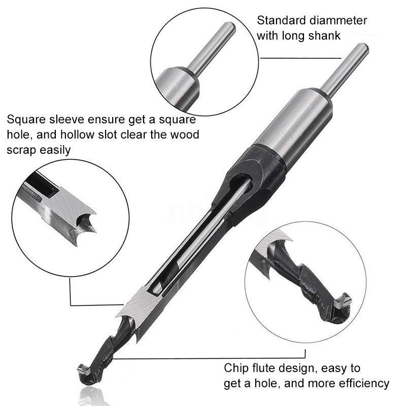 Hollow chisel chiseling machine tool