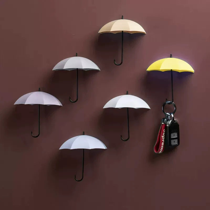 Cute Umbrella Wall Hook - No-Drill Key & Coat Hanger