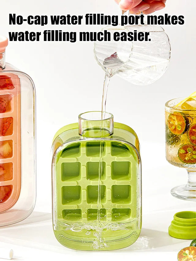 Press-ice cube mold and kettle