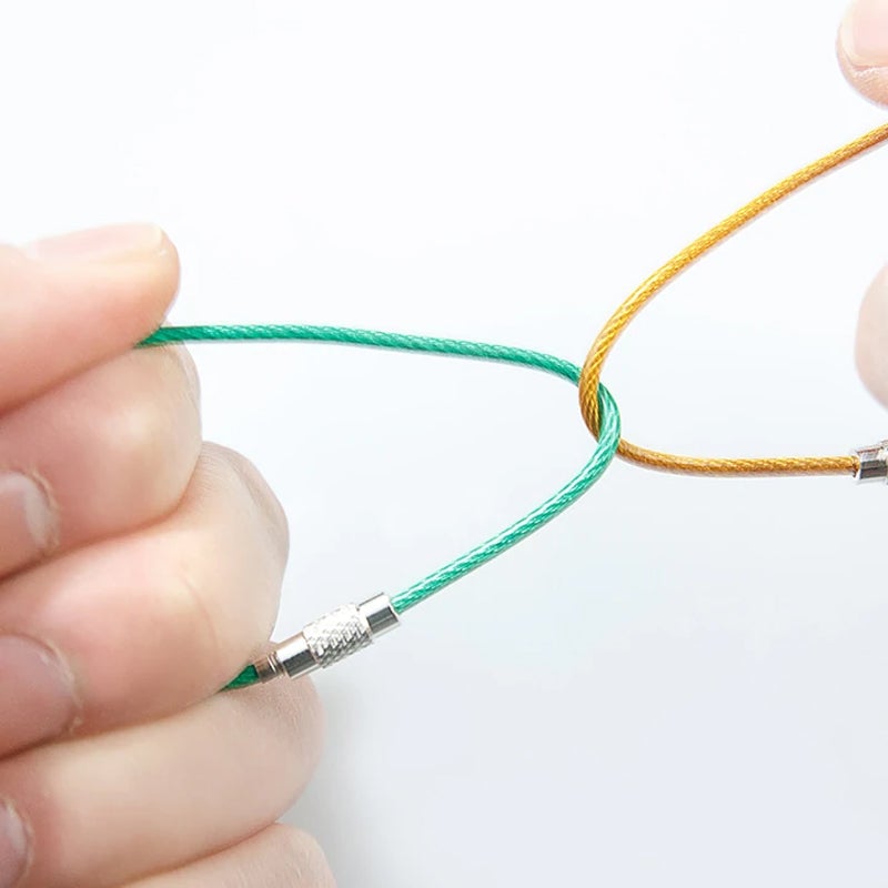 Creative Colors Steel Wire Lock, 20 pieces