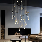 Scandinavian Pendant Lamp in Droplet Shape of Metal