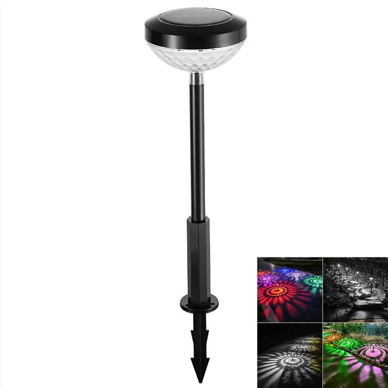 Solar Garden Lamp with Color Change – LED Garden Lighting for Outdoor Use with Flower Pattern