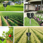 Repeller Solar Ultrasonic Bird Repeller Outdoor Waterproof Yard