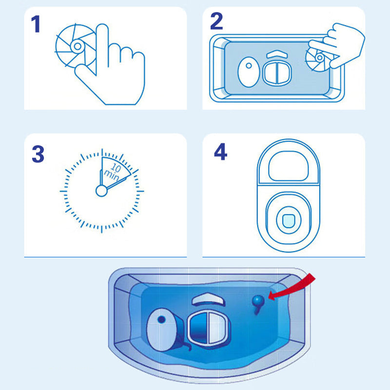 Two-colored concentrated toilet cleaning block