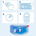 Two-colored concentrated toilet cleaning block